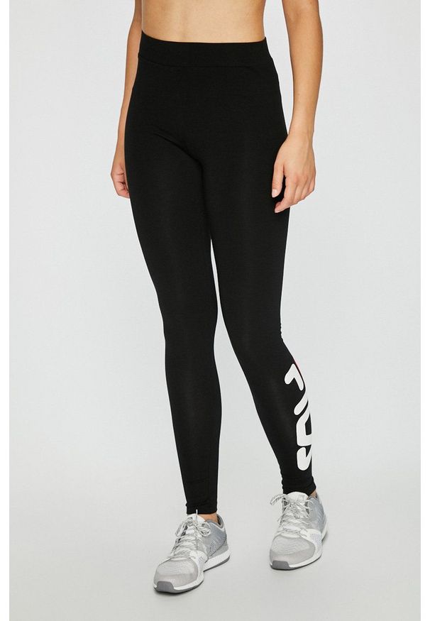 Fila - Legginsy. Kolor: czarny. Materiał: dzianina