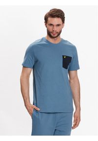 Lyle & Scott T-Shirt Contrast Pocket T-Shirt TS831VOG Granatowy Regular Fit. Kolor: niebieski. Materiał: bawełna