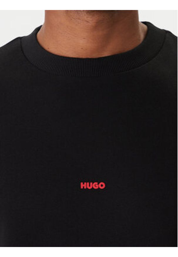 Hugo - HUGO Bluza Dubraxo 50557482 Czarny Relaxed Fit. Kolor: czarny. Materiał: bawełna