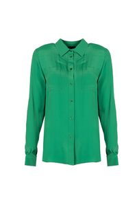 Pinko Koszula "Nora" | 100124 8889 | Kobieta | Zielony. Okazja: na co dzień, na spotkanie biznesowe. Kolor: zielony. Materiał: acetat, jedwab. Długość rękawa: długi rękaw. Długość: długie. Styl: casual, biznesowy, klasyczny, elegancki #5