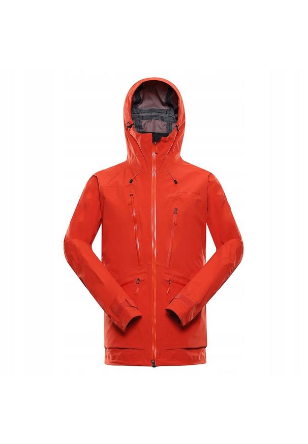 ALPINE PRO - Kurtka trekkingowa męska Alpine Pro Cort wodoodporna. Kolor: pomarańczowy. Sport: wspinaczka, turystyka piesza