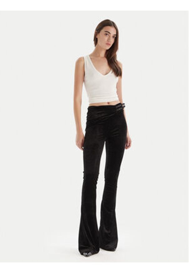 Versace Jeans Couture Legginsy 79HAC322 J0237 Czarny Slim Fit. Kolor: czarny. Materiał: syntetyk