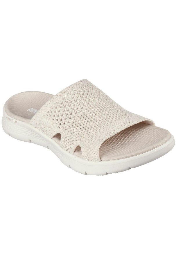 skechers - Sandały damskie Skechers Go Walk Flex Sandal. Kolor: biały. Materiał: materiał. Styl: sportowy