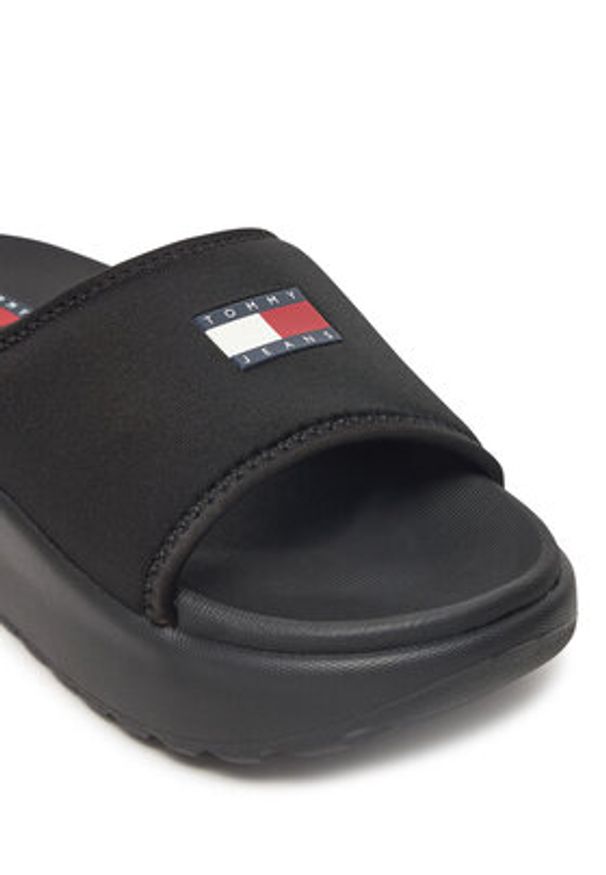 Tommy Jeans Klapki Tjw Comfy Pool Slide EN0EN02765 Czarny. Kolor: czarny. Materiał: materiał