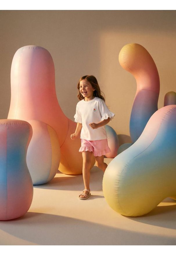 Sinsay - Bawełniane szorty - różowy. Kolor: różowy. Materiał: bawełna