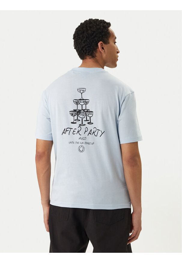 Hugo - HUGO T-Shirt Nucavo 50560040 Błękitny Regular Fit. Kolor: niebieski. Materiał: bawełna