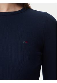 Tommy Jeans Bluzka DW0DW22783 Granatowy Slim Fit. Kolor: niebieski. Materiał: bawełna #3