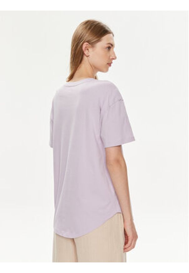 GAP - Gap T-Shirt 875093-02 Fioletowy Relaxed Fit. Kolor: fioletowy. Materiał: bawełna