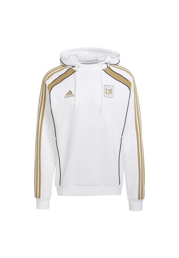 Adidas - Bluza z kapturem Los Angeles FC 2024/25. Typ kołnierza: kaptur. Kolor: biały. Długość rękawa: bez rękawów. Sport: piłka nożna