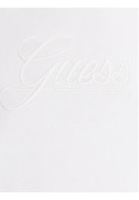 Guess Bluza Logo Script W3GQ12 KBK32 Biały Regular Fit. Kolor: biały. Materiał: bawełna, syntetyk #4