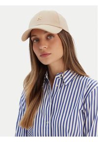 TOMMY HILFIGER - Tommy Hilfiger Czapka z daszkiem Elevated Chic AW0AW17631 Beżowy. Kolor: beżowy. Materiał: bawełna #3