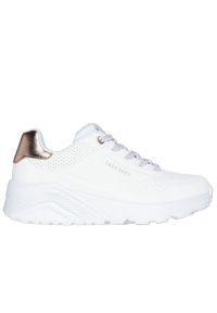 skechers - Buty dziecięce Skechers Uno Lite 310384LWHT - białe. Okazja: na uczelnię, na co dzień. Zapięcie: rzepy. Kolor: biały. Materiał: syntetyk, skóra, satyna. Szerokość cholewki: normalna. Model: Skechers Sport. Sport: turystyka piesza #1