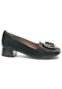 Zielone Czółenka Hispanitas Damskie Eleganckie Obuwie. Zapięcie: klamry. Kolor: zielony. Materiał: zamsz. Styl: elegancki #6