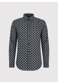 Pako Lorente - PAKO LORENTE – Czarna koszula w kwiaty. Kolor: czarny. Materiał: bawełna, elastan. Długość rękawa: długi rękaw. Długość: długie. Wzór: kwiaty #9