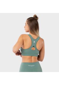 Kobieta Fitness Stanik sportowy Ultra Fit SIROKO Popielata Zieleń. Kolor: zielony. Materiał: tkanina, nylon. Sport: fitness