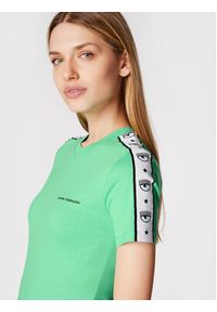 Chiara Ferragni T-Shirt 73CBHT13 Zielony Slim Fit. Kolor: zielony. Materiał: bawełna #5