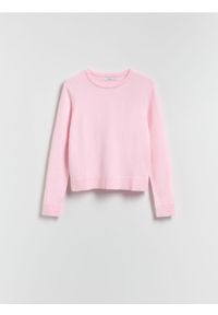 Reserved - Sweter z wiskozą - różowy. Kolor: różowy. Materiał: wiskoza