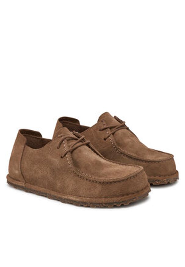 Birkenstock Półbuty Utti Lace 1027321 Brązowy. Kolor: brązowy. Materiał: skóra, zamsz