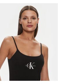Calvin Klein Jeans Sukienka letnia Monologo J20J223420 Czarny Slim Fit. Kolor: czarny. Materiał: bawełna. Sezon: lato #2