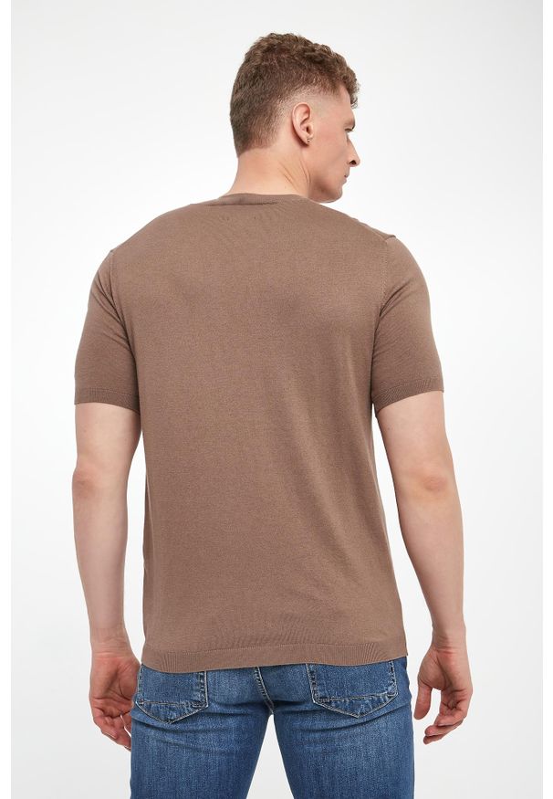 Liu Jo - T-shirt męski dzianinowy LIU JO. Materiał: dzianina