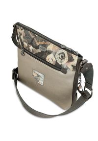 Torebka damska Anekke, mała bogato zdobiona na ramię z regulowanym paskiem, brązowa, 41703-069. Kolor: brązowy. Wzór: aplikacja. Dodatki: z haftem, z breloczkiem. Materiał: zdobione. Styl: casual. Rodzaj torebki: na ramię #3