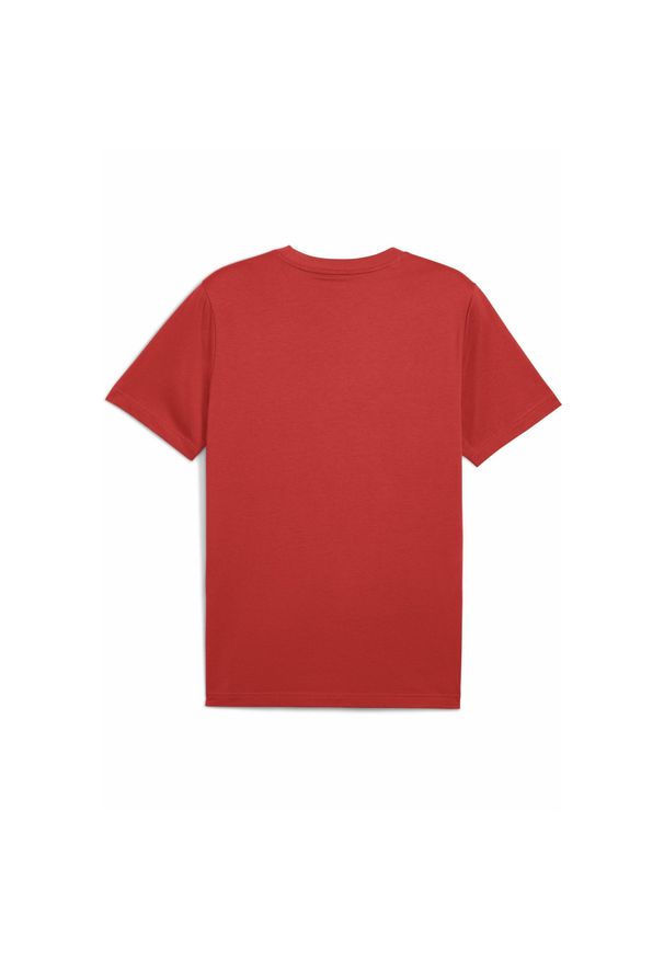Puma - Męska koszulka Essentials Logo Lab PUMA Red Fire. Kolor: czerwony. Materiał: guma. Wzór: nadruk