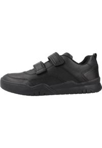 Geox - Kapcie GEOX J PERTH BOY Czarny. Kolor: czarny. Materiał: tkanina, skóra. Sport: turystyka piesza