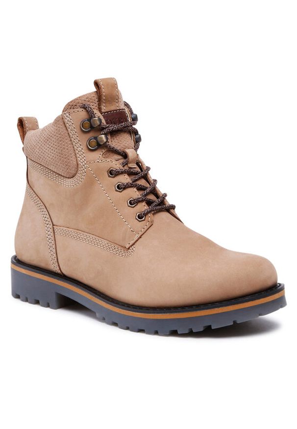 Badura Trapery MI08-BOWER-01 Beżowy. Kolor: beżowy. Materiał: skóra, nubuk