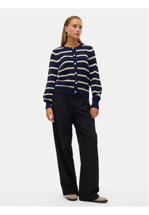 Vero Moda Kardigan Amazing 10319138 Granatowy Regular Fit. Kolor: niebieski. Materiał: syntetyk
