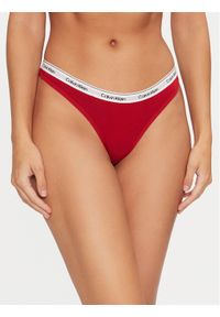 Calvin Klein Underwear Stringi 000QD5043E Czerwony. Kolor: czerwony. Materiał: bawełna