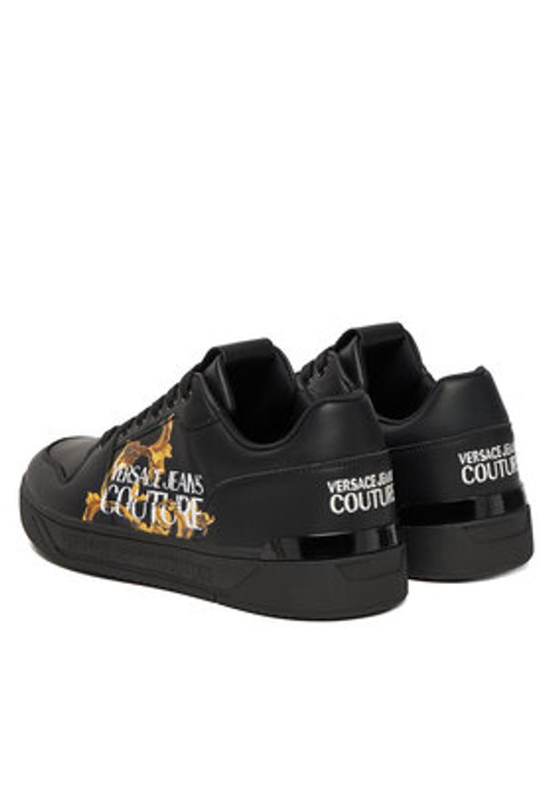 Versace Jeans Couture Sneakersy 79YA3SJ5 Czarny. Kolor: czarny. Materiał: skóra