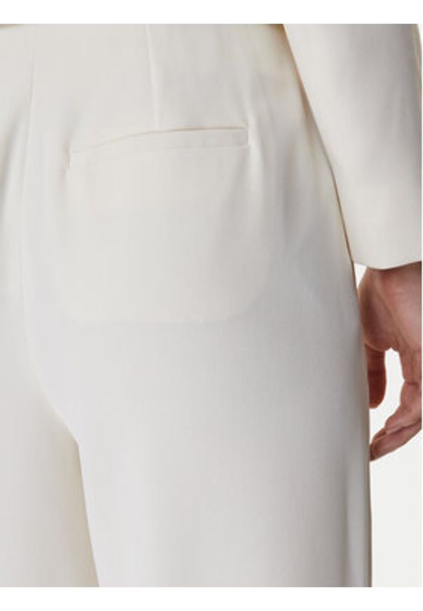 Marella Spodnie palazzo Campo 2613131043 Écru Wide Leg. Kolor: kremowy. Materiał: syntetyk