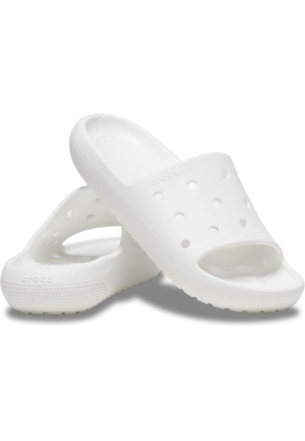 Crocs Classic Slide 2.0. Okazja: na plażę. Kolor: biały. Styl: klasyczny