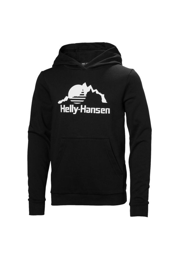 Bluza z kapturem dla dzieci Helly Hansen Graphic. Typ kołnierza: kaptur. Kolor: czarny. Materiał: bawełna