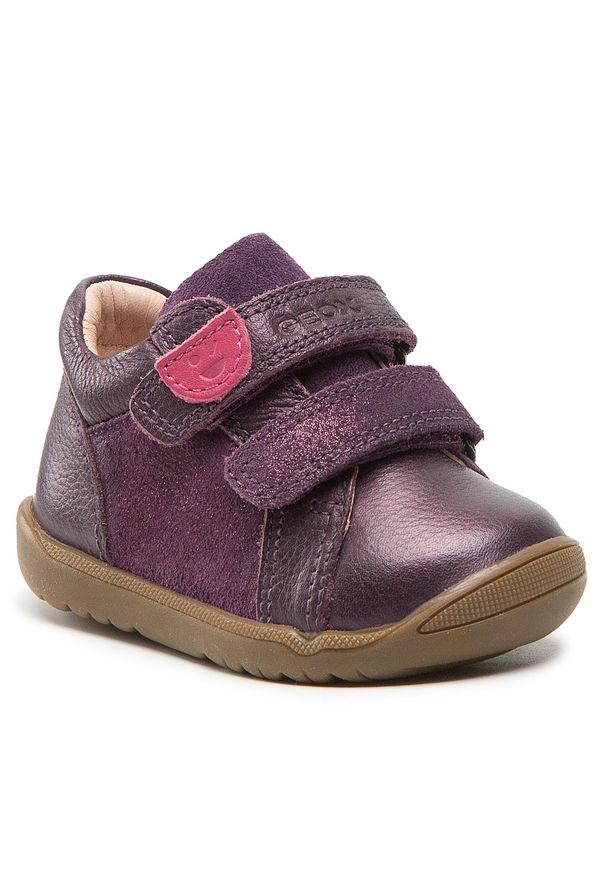 Sneakersy Geox B Macchia G. A B164PA 04477 C8015 Violet. Kolor: fioletowy. Materiał: skóra