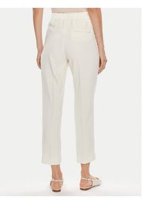 Marella Spodnie materiałowe Izabel 31310511200 Écru Regular Fit. Kolor: kremowy. Materiał: syntetyk #6