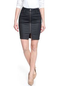 Lee - SPÓDNICA JEANSOWA LEE HIGH WAIST ZIP SKIRT COATED LEOLA L38DDPAH. Stan: podwyższony. Materiał: jeans. Długość: długie