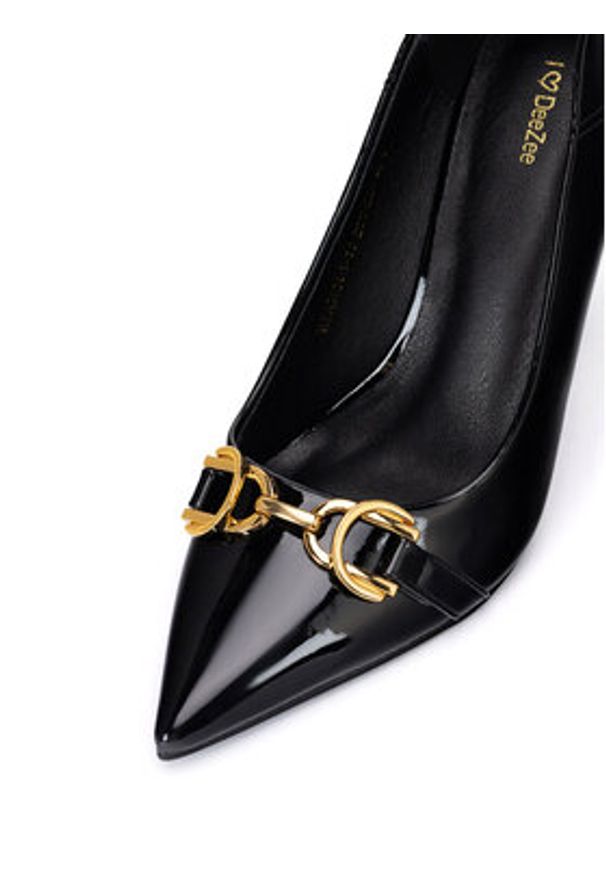 DeeZee Szpilki WFA3024-1 Czarny. Kolor: czarny. Materiał: skóra. Obcas: na szpilce