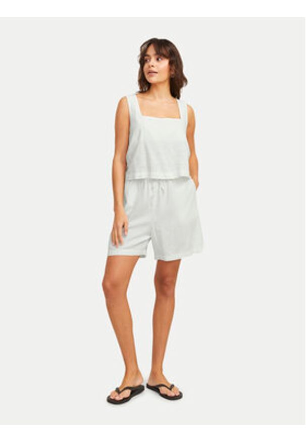 JJXX Top Breeze 12269734 Biały Relaxed Fit. Kolor: biały. Materiał: len