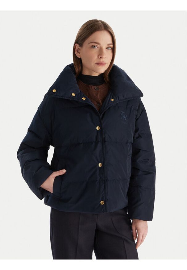 TOMMY HILFIGER - Tommy Hilfiger Kurtka puchowa WW0WW47294 Granatowy Relaxed Fit. Kolor: niebieski. Materiał: syntetyk