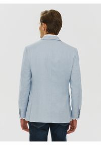 Pako Lorente - PAKO LORENTE – Niebieska marynarka męska. Okazja: na co dzień. Kolor: niebieski. Materiał: jeans. Wzór: gładki. Styl: sportowy, casual #5