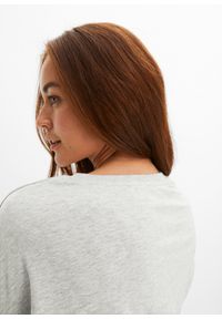 bonprix - Shirt bawełniany oversize, rękaw 1/2. Kolor: szary. Materiał: bawełna #3