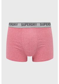 Superdry Bokserki (3-pack) męskie kolor bordowy. Kolor: czerwony. Materiał: bawełna #4