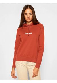 Lee - LEE ESSENTIAL HOODIE DAMSKA BLUZA Z KAPTUREM RED OCHRE L53WTXOE. Typ kołnierza: kaptur