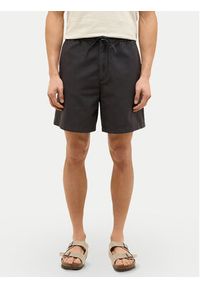 Mustang Szorty materiałowe Linen 1016459 Czarny Loose Fit. Kolor: czarny. Materiał: bawełna #8