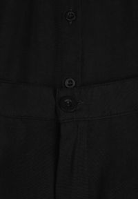 Born2be - Czarny Rustykalny Komplet z Bawełną z Ażurowym Wzorem Spodnie i Koszula Anael. Kolor: czarny. Materiał: bawełna. Wzór: ażurowy #3