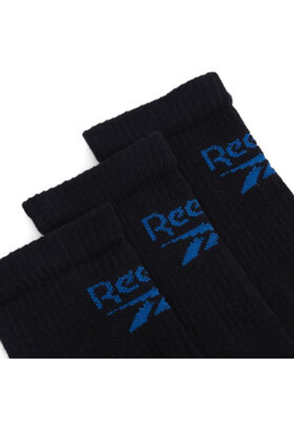 Reebok Zestaw 3 par wysokich skarpet unisex R0258-SS24 (3-pack) Czarny. Kolor: czarny. Materiał: materiał