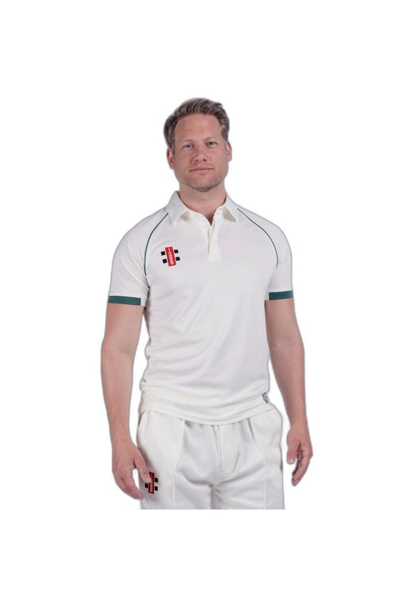 GRAY-NICOLLS - Koszulka polo dla dzieci Gray-Nicolls Matrix V2. Typ kołnierza: polo. Kolor: zielony, biały, wielokolorowy