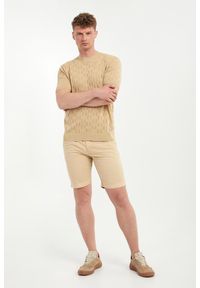 Karl Lagerfeld - T-shirt męski z ażurowym logo KARL LAGERFELD. Wzór: ażurowy #4