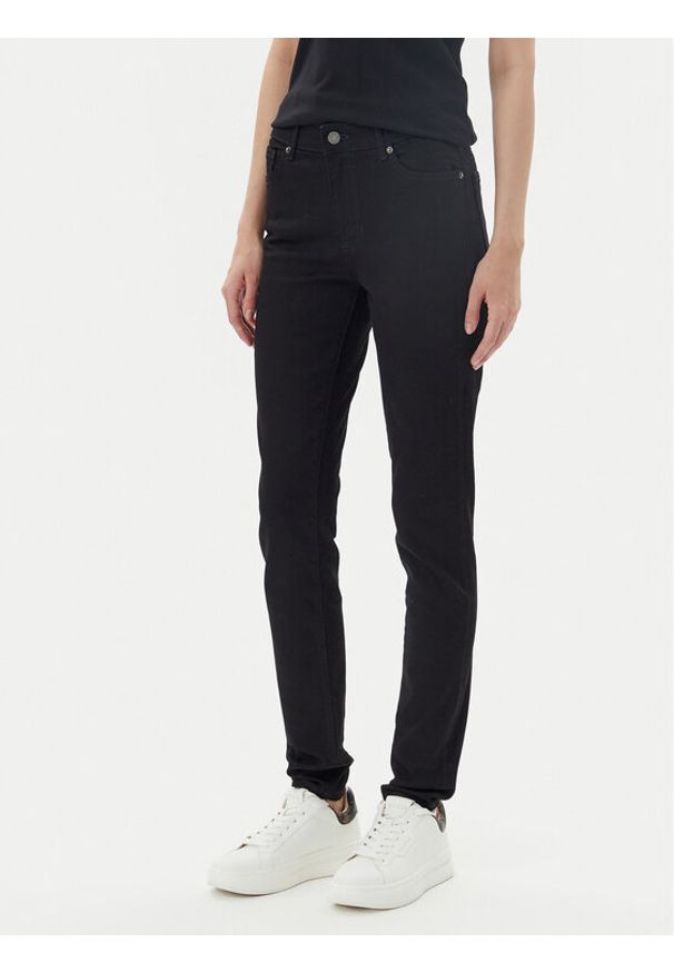 Guess Jeansy W4YA92D5DL1 Czarny Skinny Fit. Kolor: czarny